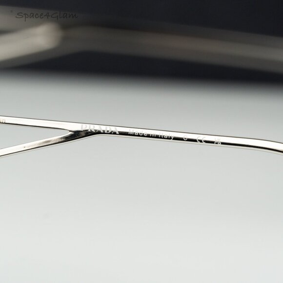 BRAND NEW Prada Women Sunglasses Silver Grey Gradient Geometric PR57YS 1BC5D1 - Picture 8 of 11